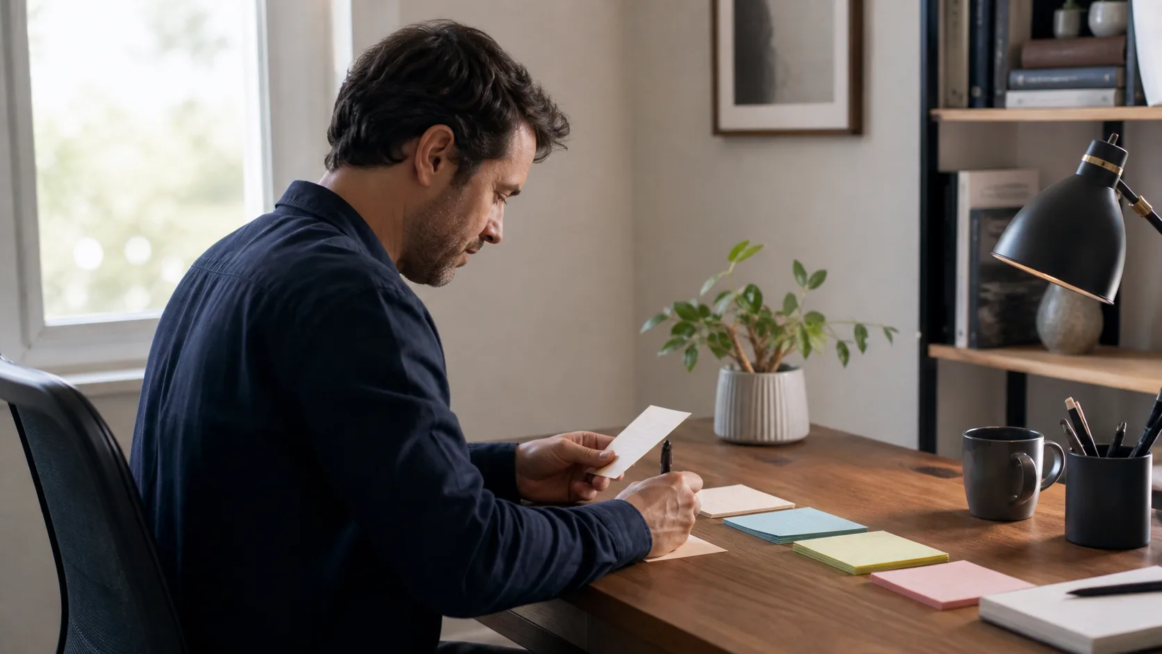 Job candidate organizing interview story notes using the STAR method